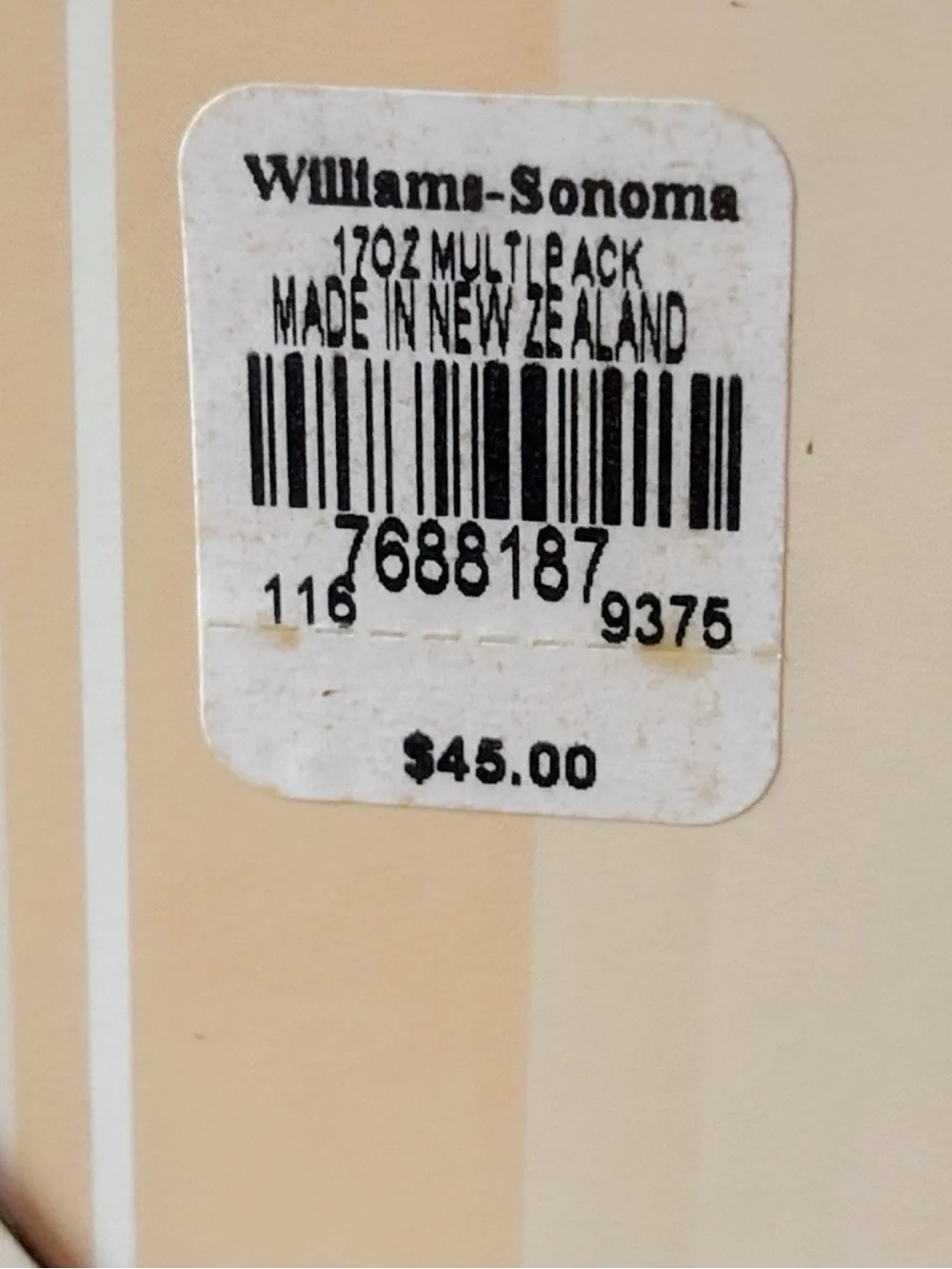 Williams-Sonoma vintage Duraclear 17 fl. Oz. Tumbler Multi-Color set of 6 NWT